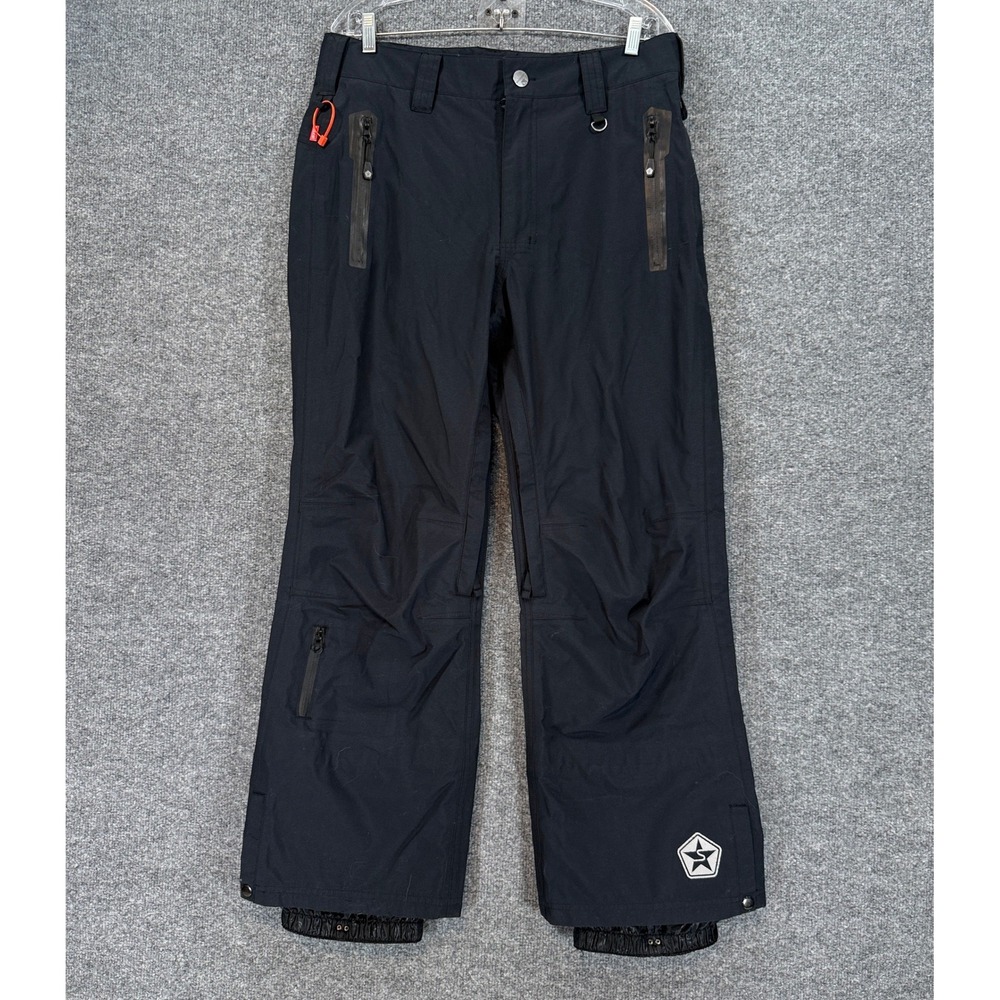 Sessions Snowboard Pants Mens Medium Black RECCO Technical Winter Ski Shell